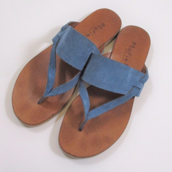 anthropologie Shoes - Anthro Mariella 7.5 Thong Sandals Blue Flip Flop